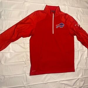 Nike On Field Buffalo Bills NFL Dri-Fit 1/4 Zip Windbreaker size medium
